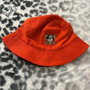 Anaheim Ducks NHL Hockey Chick-Fil-A Reversible Orange And Black Bucket Hat